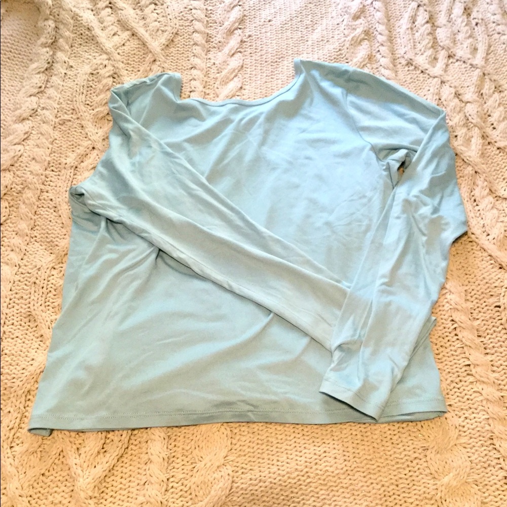 Aqua/Pale blue yoga long sleeve